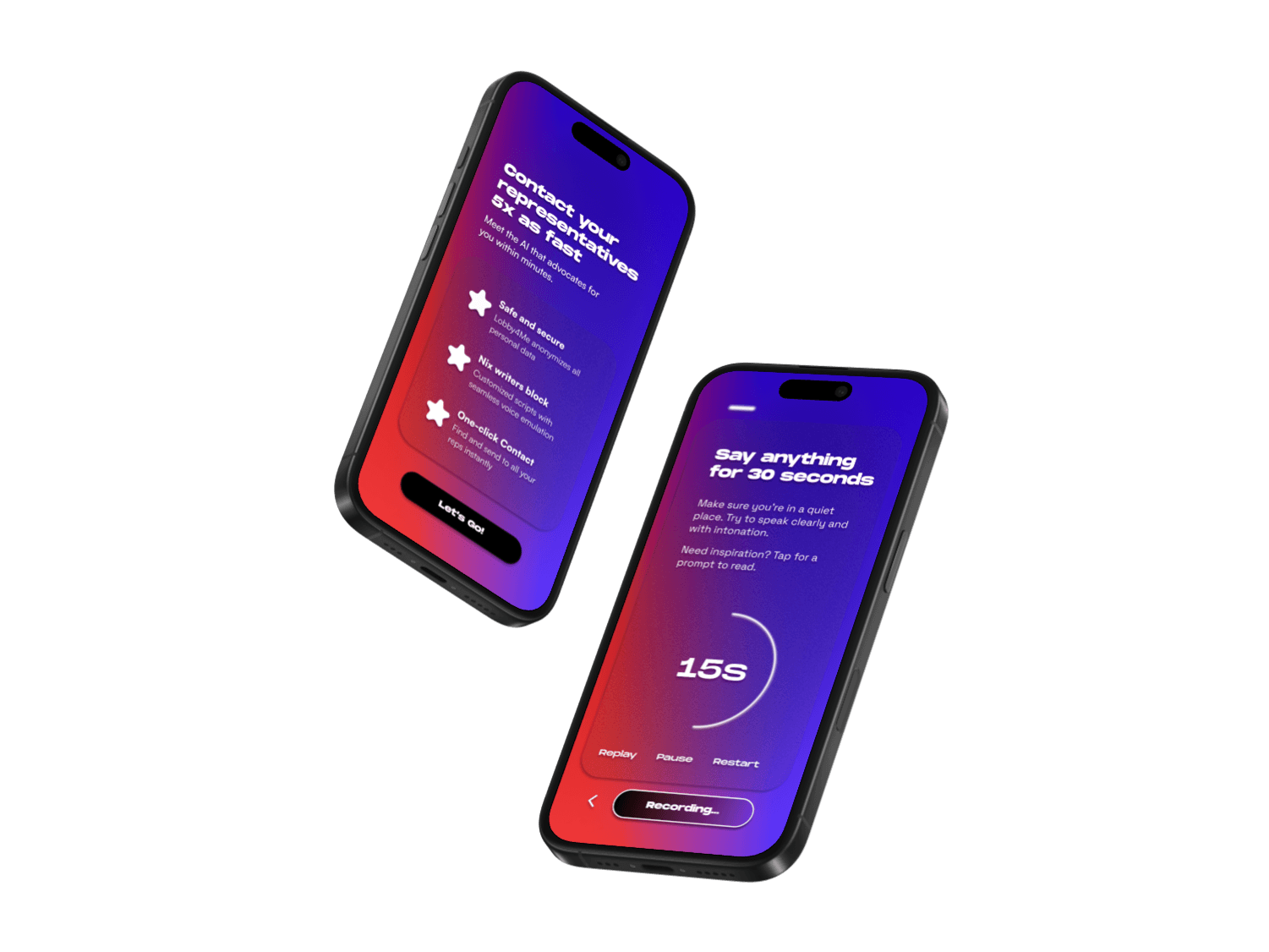 Lobby4Me AI app screens
